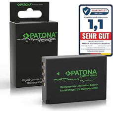 PATONA Premium baterija NP-W126 1140 mAh 7,2 V Suderinama su Fujifilm FinePix X100F X100V HS50EXR HS30EXR X-T1 X-T2 X-T3 X-T20 X-T30 II X-Pro1 X-Pro3 X-E1 X-E4 X-A1 X-A7 X-H1 NPW1 26S S W1 26 EU