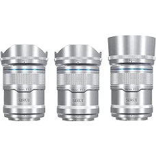 SIRUI Sniper F1.2 automatinio fokusavimo objektyvų rinkinys, 23 mm, 33 mm, 56 mm, plataus kampo APS-C fotoaparato objektyvas, Z tvirtinimo objektyvas, skirtas Zfc, Z6, Z50, Z9 (AS-3S-ZS, Z tvirtinimas, sidabrinis)