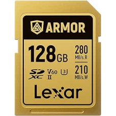 LEXAR Pro Gold Series Armor UHS-II SDXC kortelė 128GB IP68 R280/W210MB/s SDXC kortelė