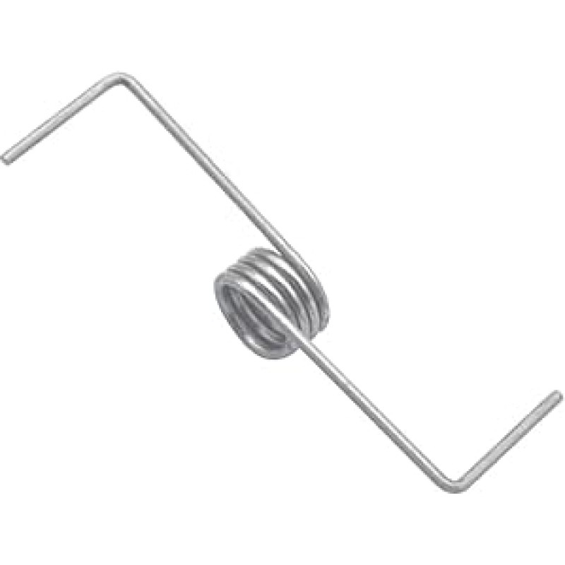 Torsioninė spyruoklė, Torsioninės spyruoklės, šiukšlių dėžė Reguliuojamas vielos skersmuo 0,7 mm Cinkavimas 135 laipsnių 1 x 7,7 x 25,5 mm