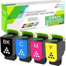 Suderinamos 4 spalvų tonerio kasetės CS421 CS521 CS622 CX421 CX522 CX622 CX622 CX625 standartinės talpos, skirtos Lexmark spausdintuvui CS421dn CS521dn CS622de CX421adn CX522ade CX622ade CX625ade CX625adne