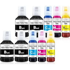 BAISINE 104 102 Rašalas, suderinamas su Epson 104 102 Multipack, skirtas Ecotank ET-2870 ET-2862 ET-2710 ET-2720 ET-2750 ET-2810 ET-2820 ET-2850 ET-2810 ET-2820 ET-2850 ET-3700 ET-3755 ET-3 00 850 ET-4700 ET-4750 ET-4800 ET-4850