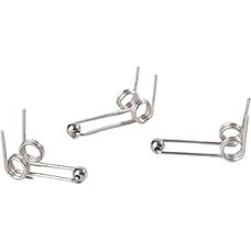 Torsionsfeder mit doppelter Rückstellung, 5 Stück Drahtdurchmesser 1,2 mm Lockenstab-Ersatz, doppelte Rückführung, Torsionsfeder, Beauty-Haar-Lockenstab-Zubehör, Farbe: Nikelio spalva, dydis: 24 mm(Metallic)