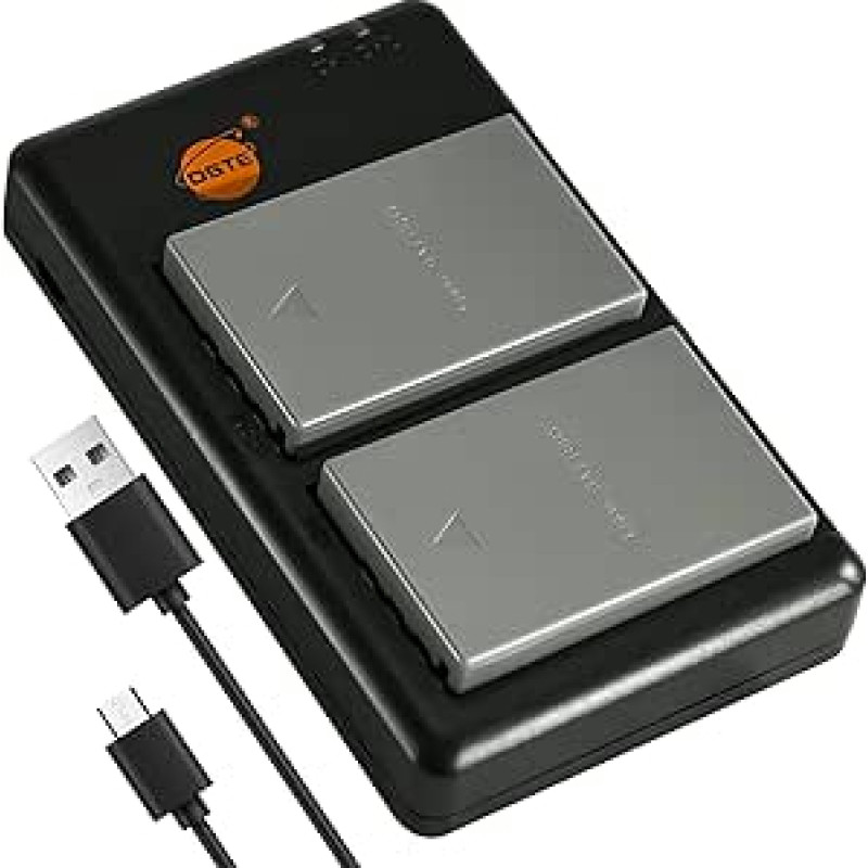 DSTE 2 vnt. Olympus BLS-5 PS-BLS5(2100mAh/7.4V) baterijos įkroviklio rinkinys, skirtas Olympus E-400 E-420 E-450 E-600 E-620 E-P1 E-P3 E-PL1E-PL2 E-PL5 E-PL6 E-PL7 E-PM1 E-PM2 E-M10 E-PLE15 Stylus 1 skaitmeniniam fotoaparatui