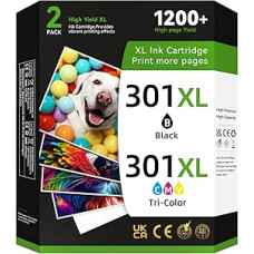 301XL spausdintuvo kasetės, skirtos HP 301 spausdintuvo kasetėms, 301XL rašalo kasetės, suderinamos su HP Envy 4500 5530 4504 5534 4502 Deskjet 2540 4630 2544 1510 Officejet 4630 4632 (1 juoda 1 1 1