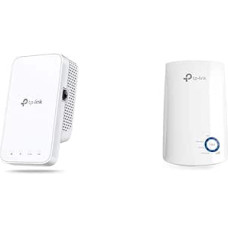 TP-Link RE330 WLAN stiprintuvas AC1200 (867MBit/s 5GHz + 300MBit/s 2,4GHz) ir kartotuvas TL-WA850RE (300 Mbit/s, programėlių valdymas, Ethernet prievadas), baltas