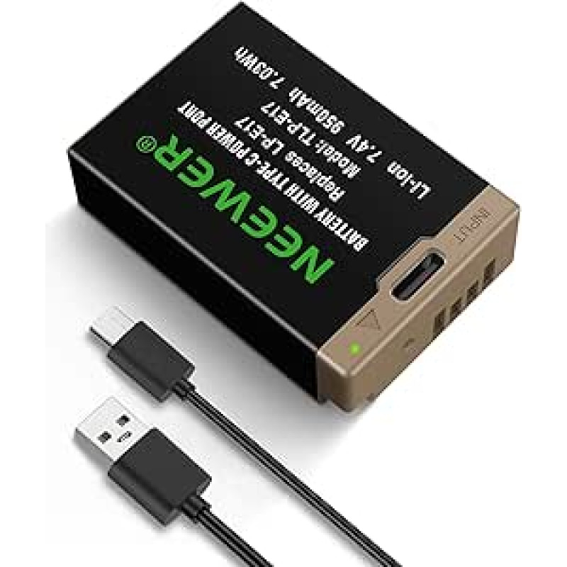 NEEWER LP-E17 fotoaparato atsarginė baterija 950 mAh, skirta 