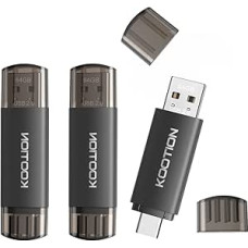 KOOTION USB atmintinė 64 GB, 3 USB C 64 GB atmintinė OTG 2.0 Memory Stick 2-in-1 USB 64G Flash Drive C tipo atmintinė 64 GB, skirta kompiuteriui / nešiojamajam kompiuteriui, C tipo mobiliajam telefonui