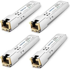 [4 pakuotės] 1.25G SFP-RJ45 modulis, 10/100/1000BASE-T tranzistorius, skirtas 