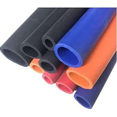 Rohrdämmung 1M Schwamm Hohlrohr Wärmedämmung Gummischaum Griff Mantel Edelstahl Schalldämmung Baumwolle(ID40xT7.5mmX1m Black)