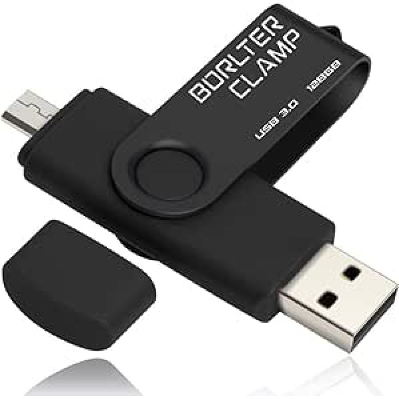 128 GB OTG USB atmintinė su dviguba USB 3.0 atmintine ir 