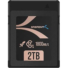 SABRENT PRO CFexpress B tipo 2TB atminties kortelė - 1800MB/s skaitymo, 1700MB/s įrašymo - aukštos klasės CF Express atminties kortelė, skirta 8K RAW, DSLR ir kino kameroms (CF-XXIT-2TB)