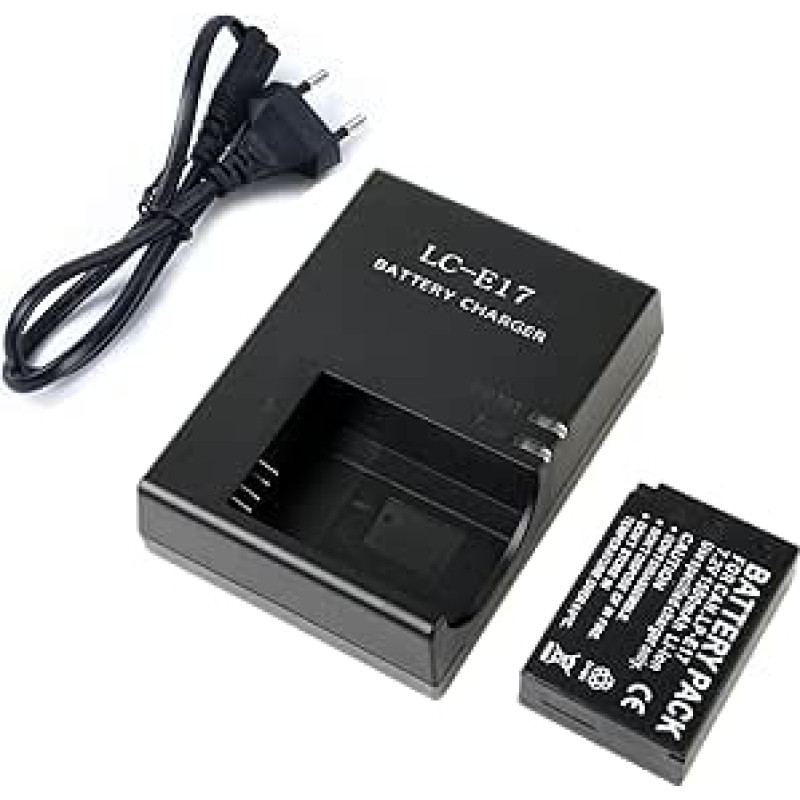 LP-E17 1500 mAh baterija ir įkroviklis, suderinami su 