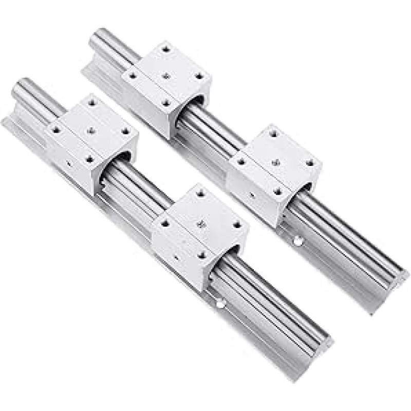 2 linijinių bėgių rinkinys SBR12 300 350 400 450 500 550 600 700 800 900 1000 mm 2 vnt. linijinių instrukcijų SBR12 + 4 SBR12UU blokai, skirti CNC detalėms (spalva: SBR1 2. Vadovas: ilgis: 550 mm)