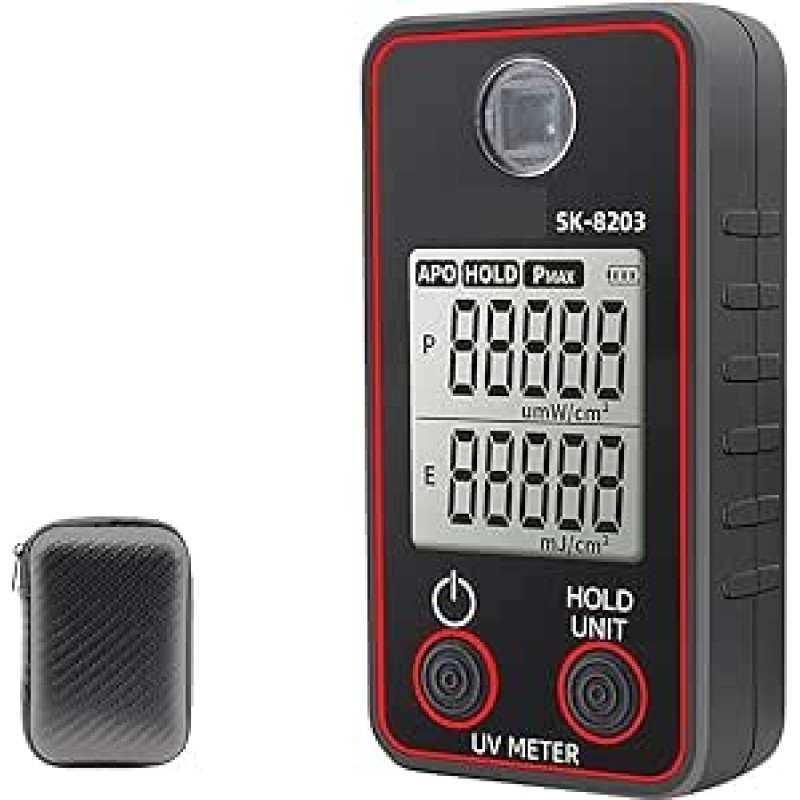 UVB matuoklis Skaitmeninis UV šviestuvas Profesionalus UV testeris Ultravioletinių spindulių matuoklis UVB matavimas Nešiojamas fotometras Uveometro detektorius
