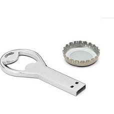Cool Gadget dovanų idėja Sidabrinis metalinis USB 8GB Flash Drive Memory Stick Butelių atidarytuvas tinka raktų pakabukas UK Seller