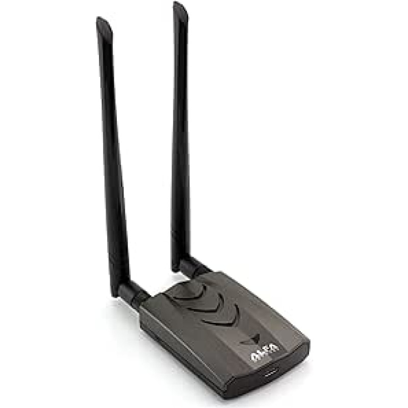Alfa Network AWUS036ACH USB 3.0 WIFi AC didelis atstumas, didelė skvarba, dviejų dažnių juostų 2,4 / 5ghz standartai 802.11a, 802.11b, 802.11g, 802.11N, 802.11ac, RPSMA antenos x 2