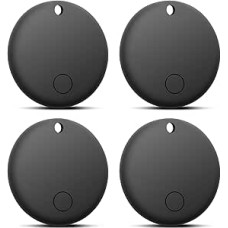 4 x Air Tag Android, Smart Tracker suderinamas su Google Find My Device (tik Android), Bluetooth Smart Tag bagažo / raktų / lagaminas / rankinė / krepšiai (4 gabalai, juoda-apvalus)