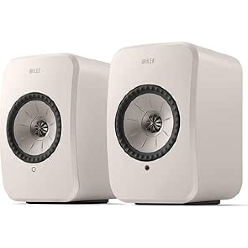 KEF LSX II LT belaidės lentynos garsiakalbiai, akmens baltumo | Muzika | TV ir namų pramogos | Žaidimai | HDMI ARC | USB-C | Bluetooth | AirPlay 2 | Chromecast | Spotify