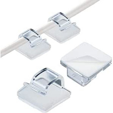 BOXOB 100Pcs Mini Light Clips Plastic LED String Lights Clips Clear Nail Free Rope Lighting Hanger for Wire Cable Indoor Outdoor Christmas Lights Decoration