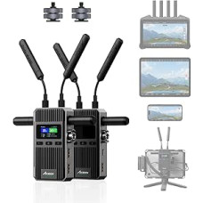 Accsoon CineView 2 SDI Dual Band Wireless HDMI SDI Video Transmitter and Receiver, 1500 Feet Range, 0.05s Latency, UVC Live Streaming, 1080p 60fps SDI to HDMI Video Converter, Monitoring 4 Devices