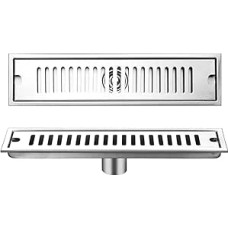 Ilgas dušo latakas, nerūdijančio plieno stačiakampis grindų latakas, plaukų gaudyklė, nuimamas dušo latakas vonios kambariui, tualetui, virtuvei, balkonui (vidurio drenažas, 40 cm)