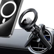 YOSH Mobile Phone Holder Car for MagSafe Car Holder Round Ventilation Magnetic Mobile Phone Car Holder Compatible with Mercedes-Benz C300 A/B/V Class/GLC, Mercedes Accessories for iPhone Android