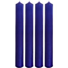 Taper candles, table candles, candles, table candles, set of 4 in blue, size: height x diameter approx. 17 x 2 cm