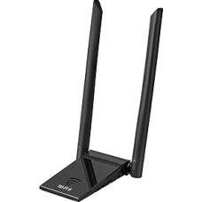 ARCELI WLAN Stick, USB WLAN Stick, AX1800 WLAN Stick kompiuteriui, USB 3.0 WiFi 6 Stick adapteris Dviejų dažnių WLAN adapteris (5 GHz/2,4 GHz), dvi 5 dBi WLAN antenos, skirtas Windows 10/11
