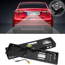 Numerio ženklo stovėjimo pagalbos kamera numerio ženklo laikiklyje, IP67 IP68 vandeniui atspari naktinio matymo kamera, numerio ženklo atbulinės eigos kamera, infraraudonųjų spindulių LED valstybinio numerio rėmelis Europai