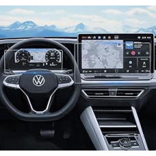 9H Screen Protector for VW Tiguan III 2024-2026 12.9 Inch Navigation and 10.25 Inch Digital Cockpit Universal for VW Ti-guan MK 3 12.9 Inch and 10.25 Inch with Tempered Glass Anti-Scratch