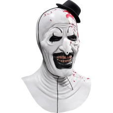 Terrifier klounas kaukė, Helovino menas Klounas kaukė, baisus žudikas vaidmuo žaisti visą galvą Cosplay siaubo kostiumas baisus rekvizitai suaugusiems
