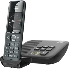 Gigaset Comfort 520HX & Box 200A - DECT Handset with Charging Cradle - Elegant Cordless Phone Best Audio Quality with Hands-Free Function - DECT Base Supports 6 Handsets, Black