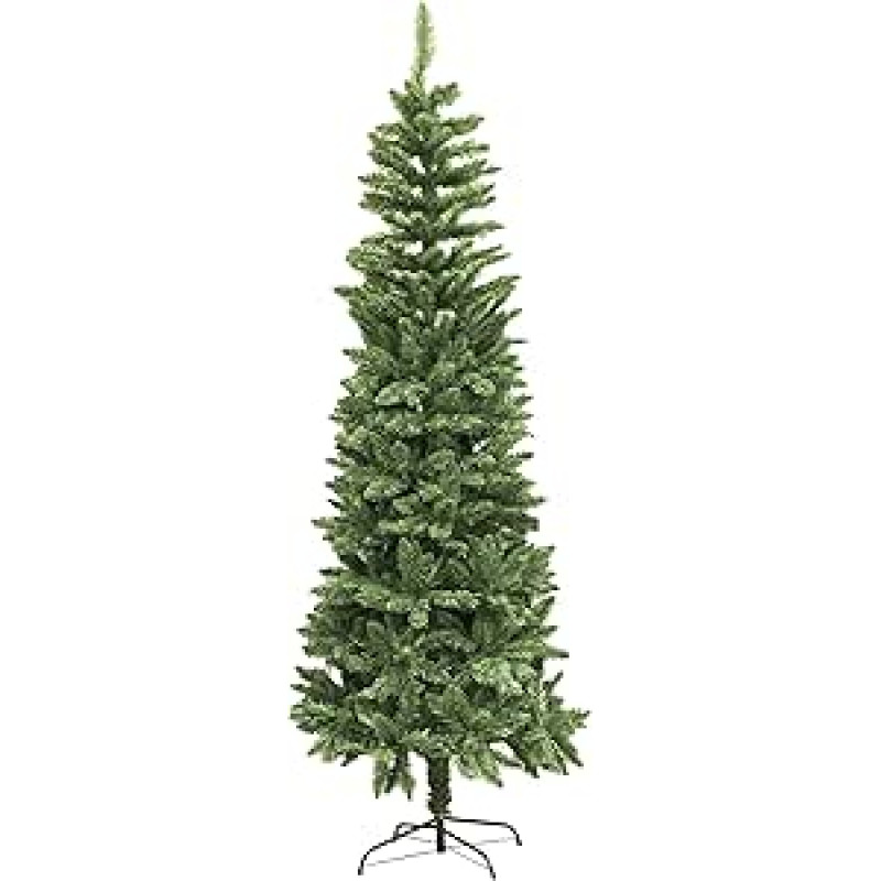 SHATCHI Siaura pušies Kalėdų eglutė 910 smailūs patarimai Metalinis stovas Šventinė namų puošmena Žalia 240 cm