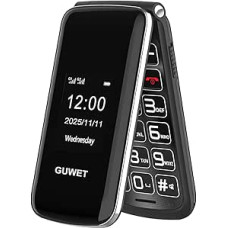 G739 Big Button Handy für ältere Menschen, Dual-Screen, Seniorenhandys mit 1600mAh Akku, Dual SIM Einfach zu bedienendes Basic Handy mit SOS-Notfalltaste, Schwarz