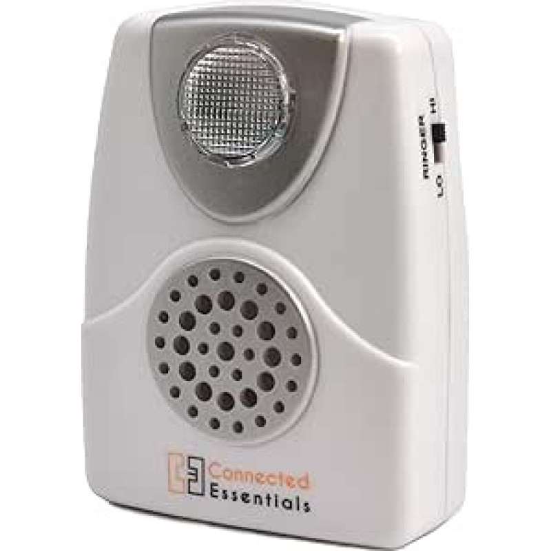 Garsinis ir vaizdinis telefono skambučio įspėjimas su mirksinčia šviesa ir reguliuojamu skambėjimo garsumu (žemas ir aukštas) - tinka triukšmingai aplinkai ir klausos negalią turintiems žmonėms - CEA-40 By Connected Essentials