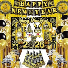New Year's Eve Decoration 2026 New Year Party Decoration Set, New Year's Eve Photo Props, XXL New Year's Eve Photo Frame, New Year Party Hats, New Year's Eve Headband, New Year's Eve Party Balloons