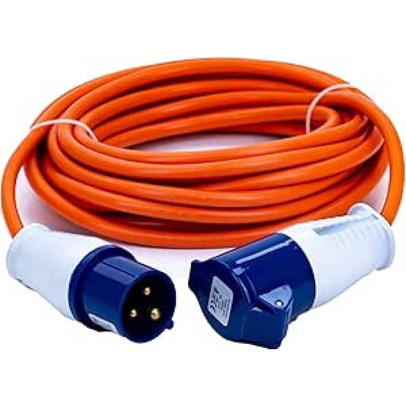 Status 10M16A2.51PK4 Verlängerungskabel 10m 2,5mm Mittelkabel 16A 230V IP44 klassifiziert für Camping, Wohnwagen, Wohnmobil oder Baustelle, wetterfeste Stromtrommel außen