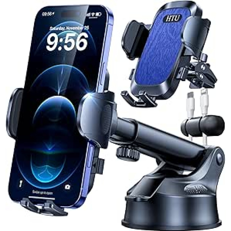 HTU 2026 Karinė klasė: Telefono laikiklis automobilyje, stipriausias siurbimo puodelis ir ventiliacija, 