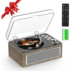 CD Player Portable Bluetooth: Kegaudio Radio with CD Player Portable with Speaker Remote Control Supports USB/AUX Playback Headphone Jack Oak Wood