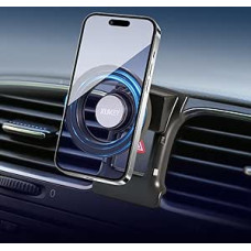 XUKEY Car Mobile Phone Holder for VW, 360° Rotatable Car Mobile Phone Holder on Hazard Switch Clip-On Mounting Easy and Fixed Magnetic Mobile Phone Holder Mag-Safe with Metal Plate (for VW Golf 6 2009