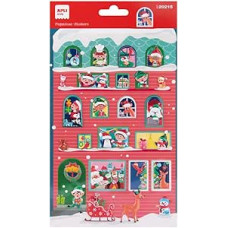 APLI Kids 20215 Christmas Stickers for Decorating, Model Advent Calendar - Permanent Adhesive - Ideal for Scrapbooking, Christmas Decoration or DIY