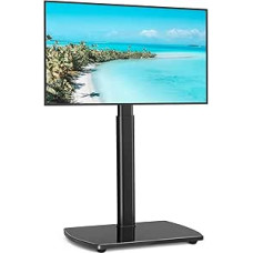 RFIVER TV Stand TV Stand TV Floor Stand Height Adjustable Swivel for 32 to 65 Inch TVs up to 35 kg Max. VESA 400 x 400