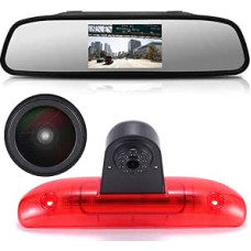 1280 x 720 pikselių 1000TV linijų Automobilio stabdžių žibintų kamera Stabdžių žibintų galinio vaizdo kamera Vandeniui atsparus 