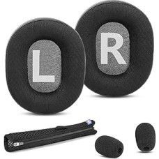 Ear Pads + Headband Compatible with HyperX Cloud Alpha, Cloud II, Cloud III, Cloud Alpha S Gaming Headsets Ear Pads Replacement with Durable & Breathable Fabric/High Density Foam