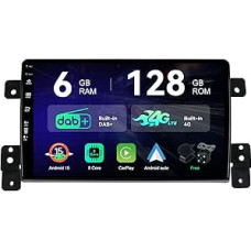 [6G+128G | Eingebaut DAB+ 4G] - MSD Autoradio für Suzuki Grand Vitara (2005-2015) | Android 15 GPS Navi Radio | CarPlay Android Auto Lenkradsteuerung WiFi DSP | Caméra MIC | Octa-Core 2 Din 9 Zoll