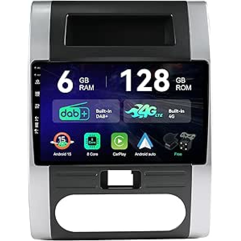 [6G+128G | Eingebaut DAB+ 4G] - MSD Autoradio für Nissan X-Trail T31 (2007-2015) | Android 15 GPS Navi Radio | CarPlay Android Auto Lenkradsteuerung WiFi DSP | Caméra MIC | Octa-Core 2 Din 10.1 Zoll