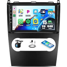 CAMECHO 2G + 64G Android 15 Car Radio for Mercedes-Benz A/B-Class 2008-2011 with Navi Carplay Android Car, 9 Inch Screen Radio 2 DIN with Bluetooth RDS/FM WiFi Mirror Link DSP + Reversing Camera