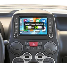 SIXWIN 2+64G Android 13 Autoradio für FIAT Panda (2002-2012) mit Carplay/Android Auto/Mirrorlink, 7 HD Zoll Touchscreen mit GPS WiFi Bluetooth FM/RDS Radio Lenkradsteuerung