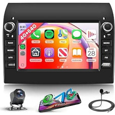 4G + 64G Android automobilinis radijas Fiat Ducato 2008-2015/Peugeot Boxer 2/Citroen Jumper 2011-2015 Belaidis Carplay Android automobilinė navigacija GPS WiFi 7 colių automobilinis radijas su Bluetooth FM/RDS 32 EQ/SWC gale